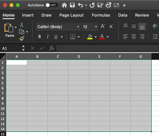 range cells in a sheet