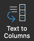 Text to Columns option